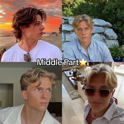 Middle Part Mens Haircut