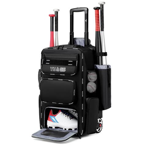 Amazon.com : GOTECH Rolling Baseball Bag,Wheeled Softball Bag with ...