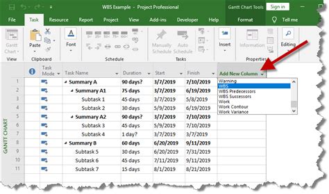 Image result for MS Project Work Breakdown Structure