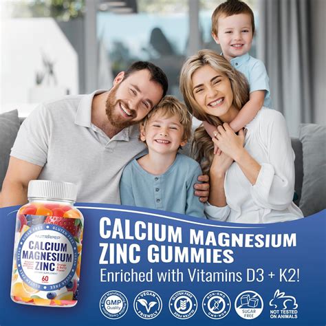NutraPep Calcium Magnesium Zinc Supplement Gummies - with India | Ubuy