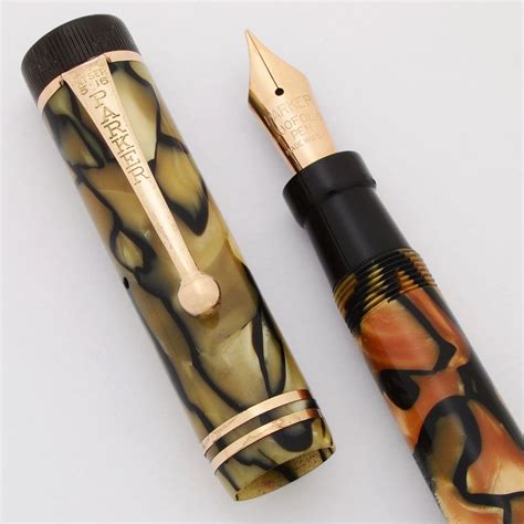 Parker Duofold Junior Fountain Pen (1920s) - Moderne Black and Pearl ...