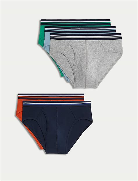 Buy 5pk Cotton Rich Cool & Fresh™ Briefs at Marks & Spencer