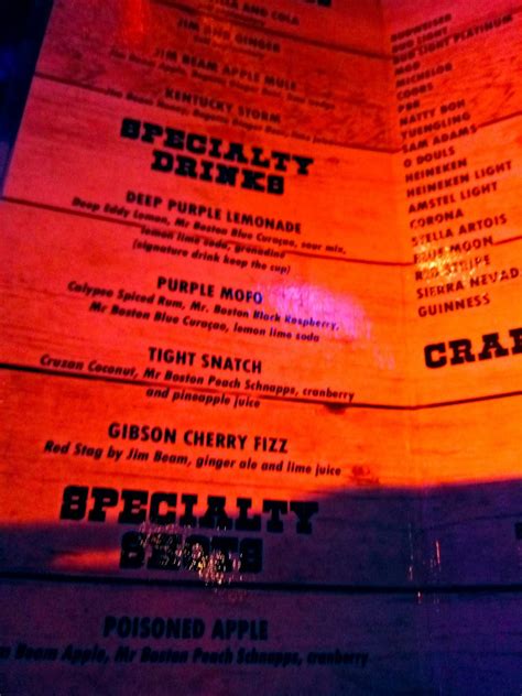 Menu at Purple Moose Saloon pub & bar, Ocean City