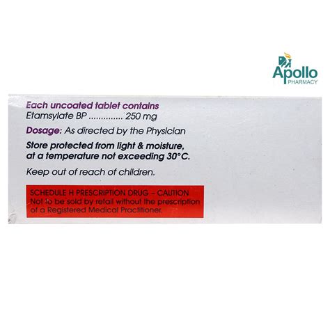 Buy Ethamcip-250 Tablet online | Uses, Side Effects, Price and ...