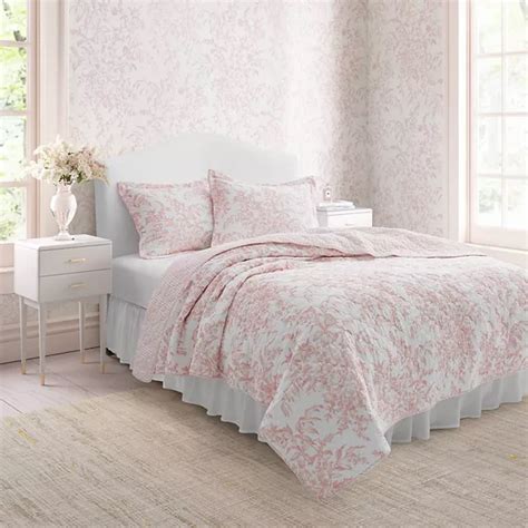 Laura Ashley Bedford Pink Quilt Set