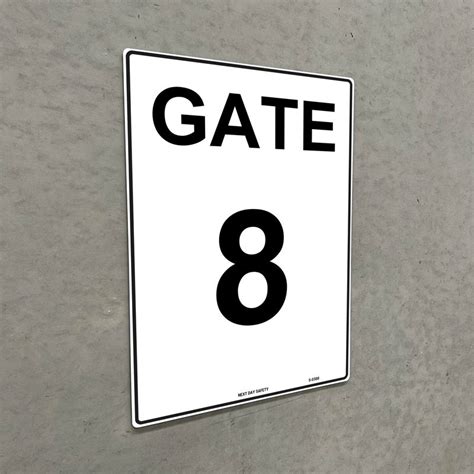 Gate 8 Numbering Sign - Next Day Safety