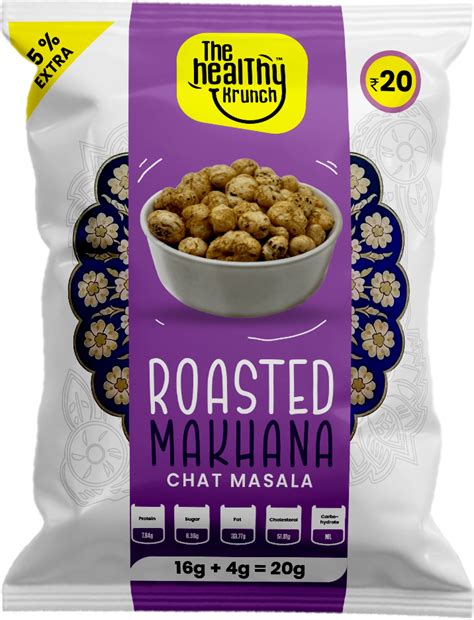 Roasted Makhana Pouch (15g) | Pack of 20 – Healthy Krunch