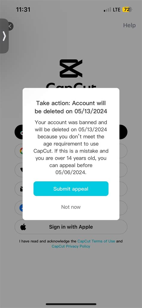 Account randomly banned?? : r/CapCut