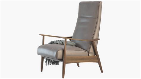 米洛·鲍曼（Milo Baughman）设计的扶手椅和餐桌 3D模型 $17 - .max - Free3D
