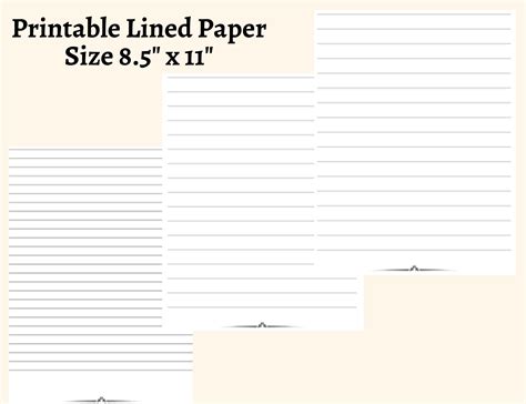 Wide Ruled Lined Paper Template