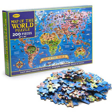 Printable World Map Puzzle