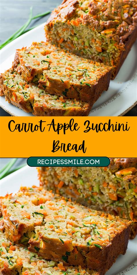 Carrot Apple Zucchini Bread | Recipe | Zucchini bread recipes, Apple zucchini bread, Zucchini bread