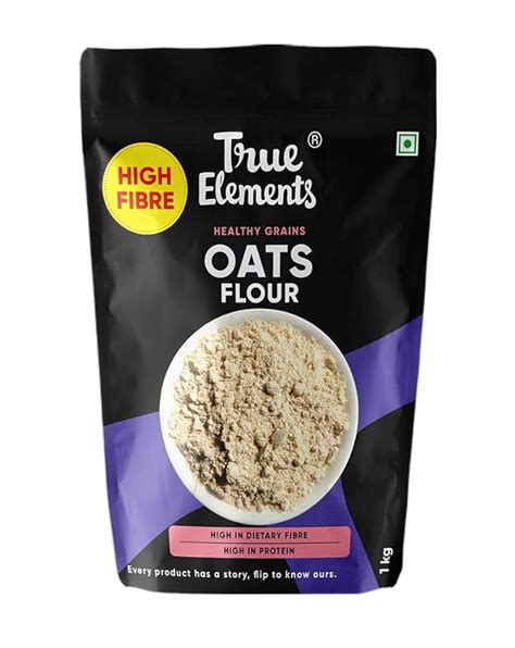 True Elements Oats Flour 1kg - Oats Atta | Helps in Weight Management ...