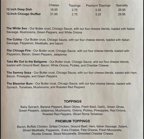 Menu at Pizza Ed pizzeria, Hartselle