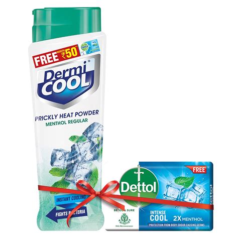 Dermi Cool Menthol Regular Prickly Heat Powder - Pack Of 150G | Dettol ...