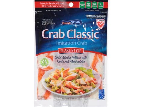 Transocean Imitation Crab, Flake Style Nutrition Facts - Eat This Much