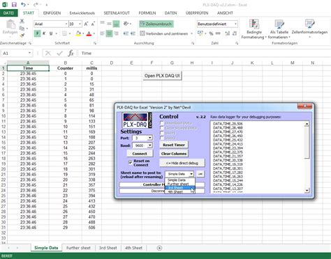 PLX DAQ V2 Arduino 的图像结果