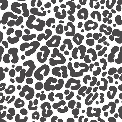 Leopard skin seamless pattern. Cheetah black and white print. Jaguar ...