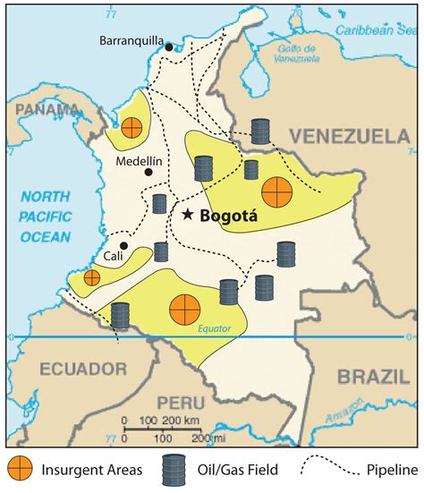 Map Of Colombia Oil Fields