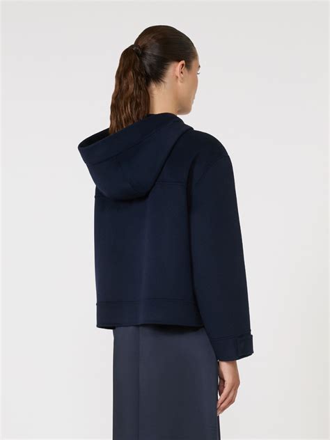 Hooded wool jacket, navy | Weekend Max Mara