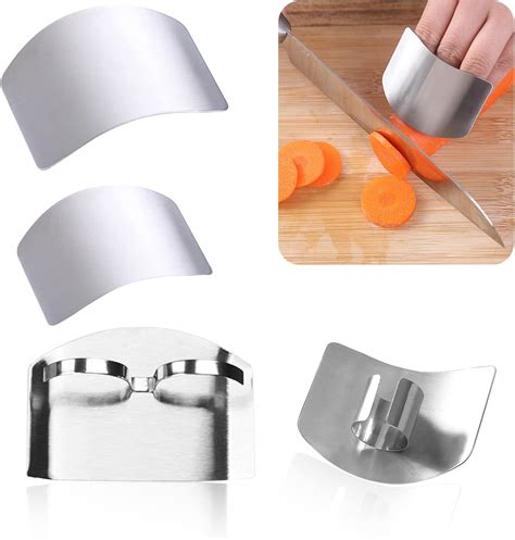 Finger Guard Kitchen Finger Hand Protector Stainless Steel Knife Ring ...