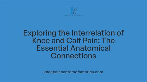 Can Knee Pain Cause Calf Tightness