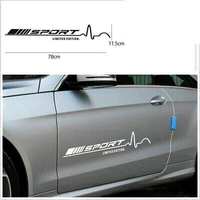 ISEE 360® 1 Pcs Car Side Door Stickers Sports Exterior Black Sponsors ...