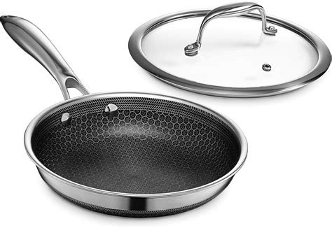 Amazon.com: HexClad Hybrid Nonstick 8-Inch Fry Pan with Tempered Glass ...