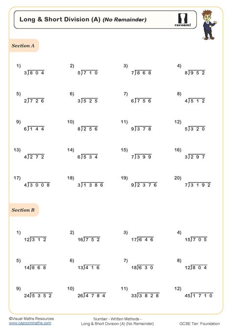 Image result for Printable Long Division Worksheets