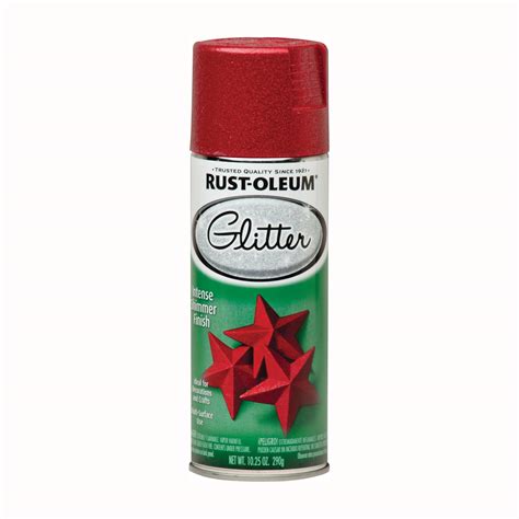 268045 Glitter Spray Paint, Shimmer, Red, 10.25 oz Can