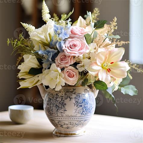 Vase With Fresh Flowers