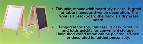 R H lifestyle Mini Double Side Wooden Small Blackboard Whiteboard Easel ...