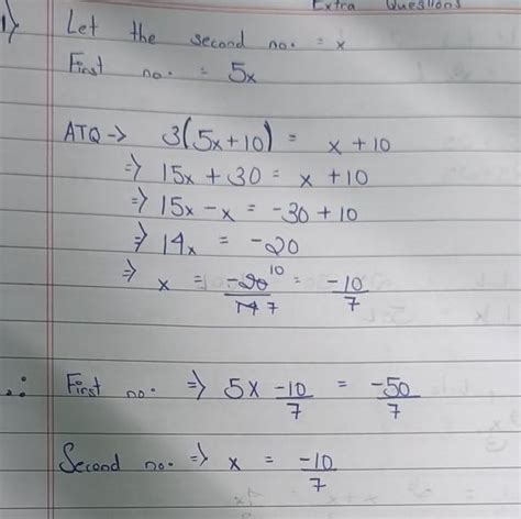 two numbers are such that the first number is 5 times the second number ...
