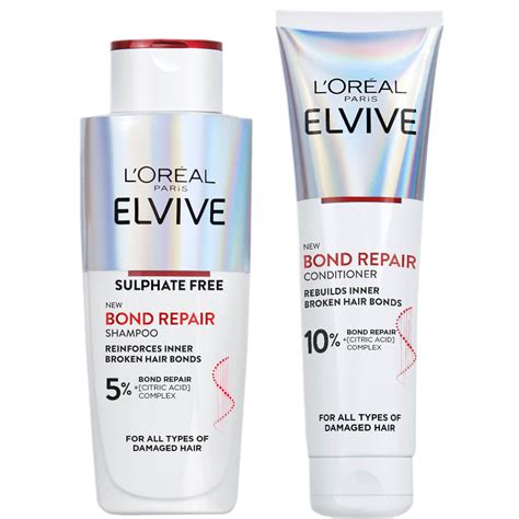 L’Oréal Paris Elvive Bond Repair Shampoo and Conditioner Bundle For ...