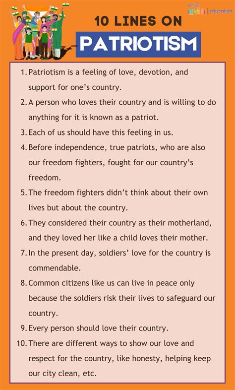 Essay On Patriotism : 10 Lines, Short and Long Essay