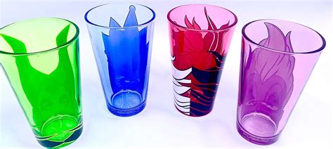 SilverBuffalo Disney Villains Colored Glassware Set, Set of Four India ...