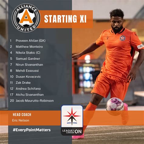 League1 Ontario, Men’s Division 🇨🇦 on Twitter: "The starting lineups ...