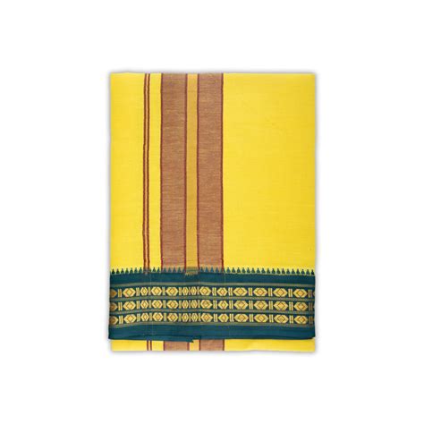 Giri - Yellow Dhoti | Men Dhoti | Puja Dhoti