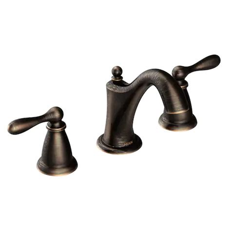 Buy Moen WS84440BRB Caldwell Two-Handle High Arc Bathroom Faucet ...