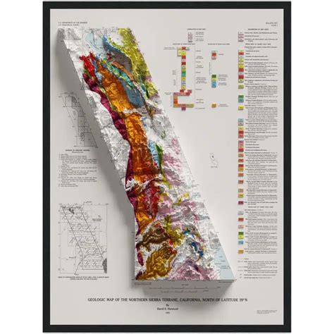 Sierra Nevada Map | Relief Map | Geoartmaps