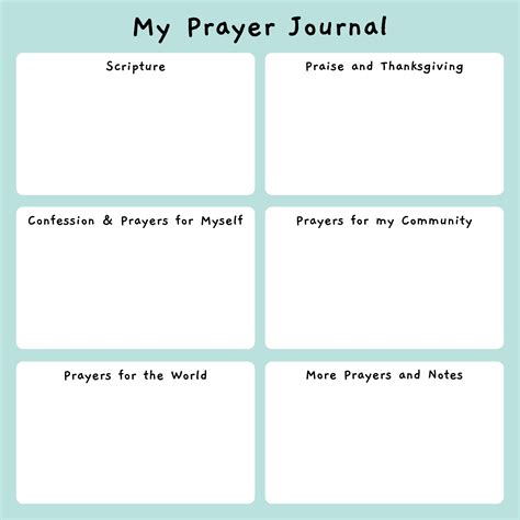 Free Printable Prayer Journal Template