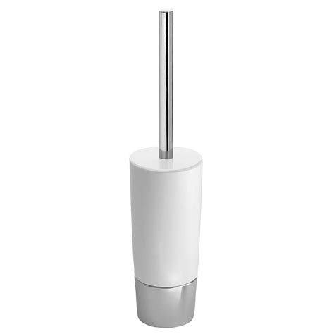 InterDesign Corner Toilet Brush with Holder for Deep Cleaning - Toilet ...
