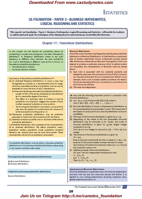 Image result for CA Foundation Stats Notes