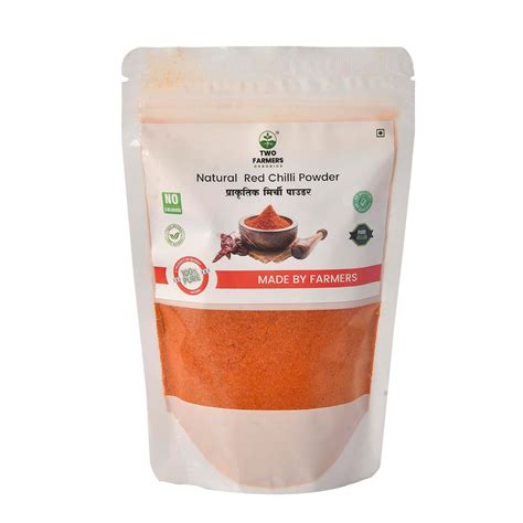 Two Farmers Organics Natural Red Chilli Powder with Natural Oils (200 ...
