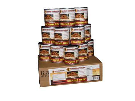 Canned Ground Beef Food Storage 12 cans - 28 oz - LPC Survival