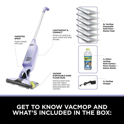 Shark VacMop 2-in-1 Cordless Vacuum Mop with Targeted Spray Complete ...