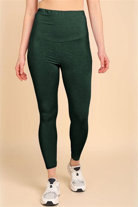 247 Zactive™ Bottle Green High Waist Leggings (Pregnancy & Postpartum ...