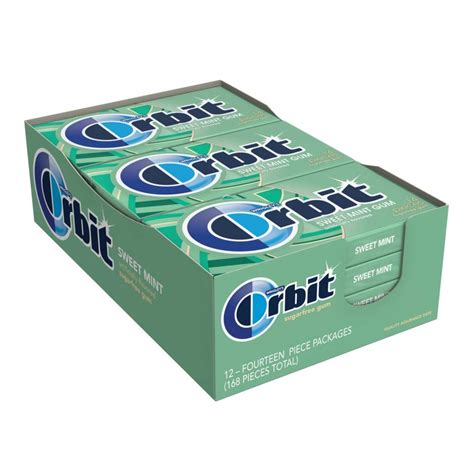 Buy ORBIT Sweet Mint Sugar Free Chewing Gum, 12 Packs of 14-Pieces (168 ...