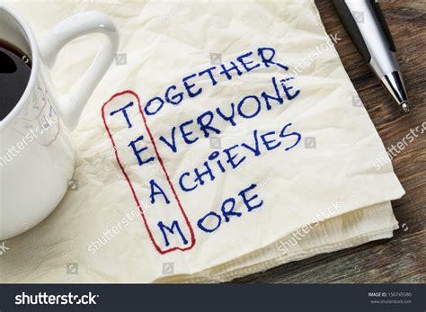 Стоковая фотография 156745580: Team Acronym Together Everyone Achieves More | Shutterstock