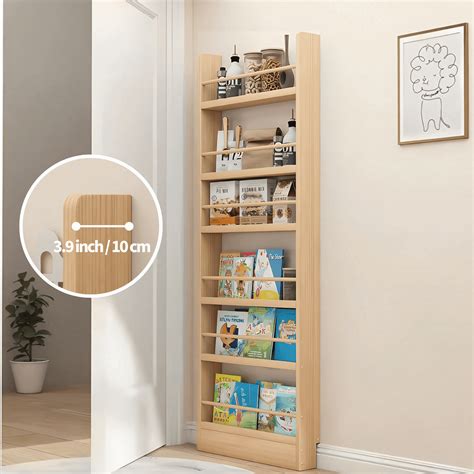 VGBYUJ 6 Tier Behind The Door Bookshelf, 70" Behind The Door Storage ...